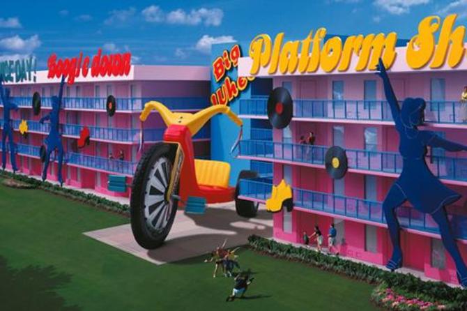 vakantie-naar-Disneys Pop Century Resort-mei 2025
